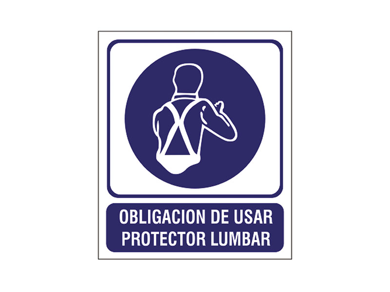 Obligacin de usar protector lumbar.