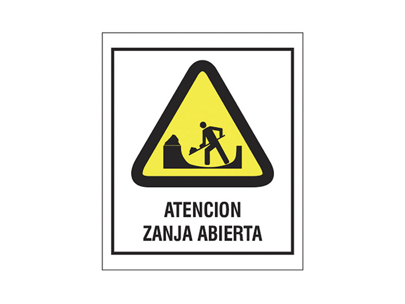 Atencin zanja abierta.