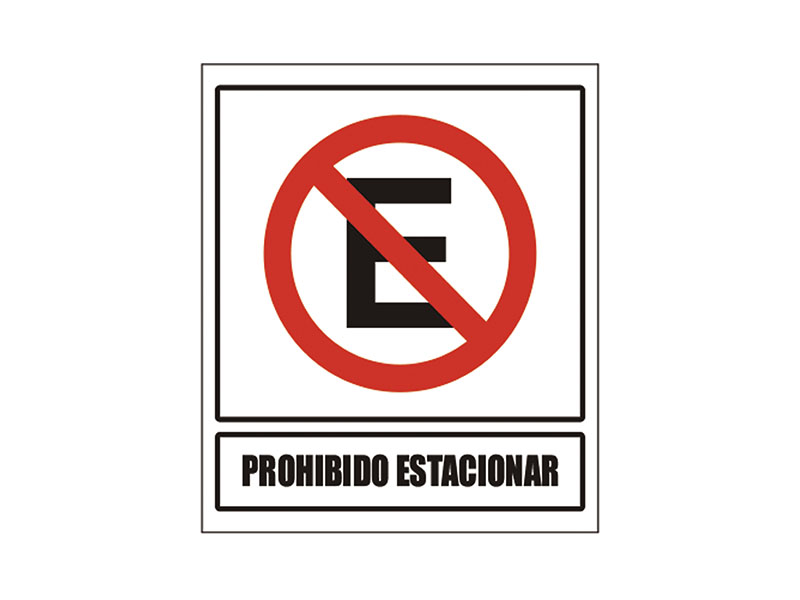 Prohibido estacionar.