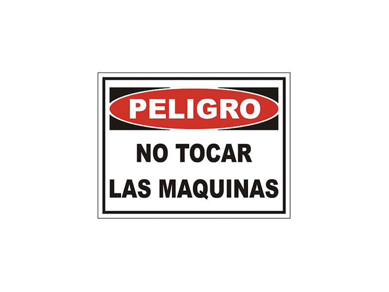 Peligro no tocar las maquinas.