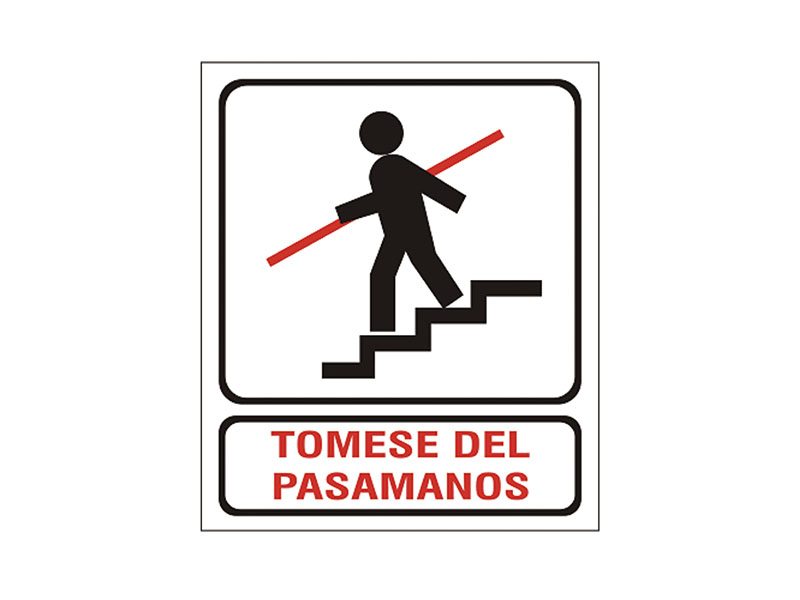 Tómese del pasamanos.