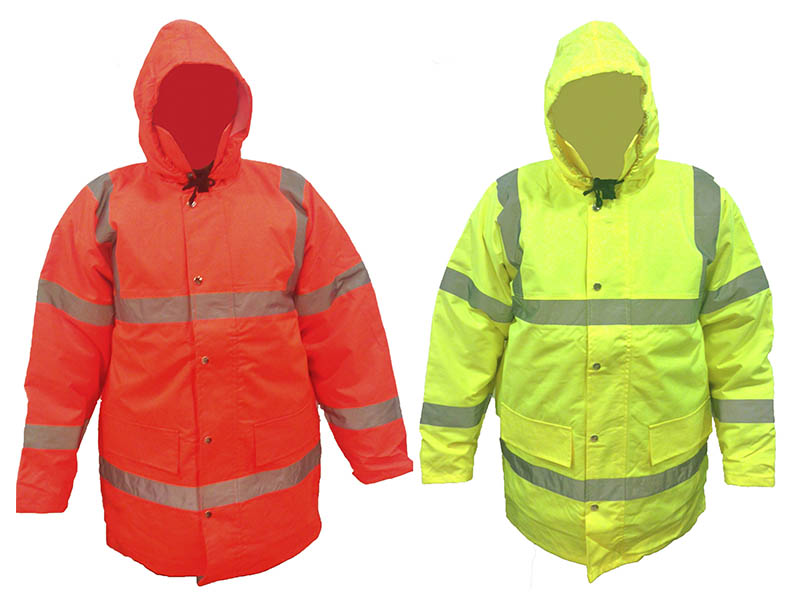 Parka para fr-o amarillo o naranja.