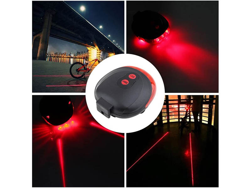 Luz para bici con laser.