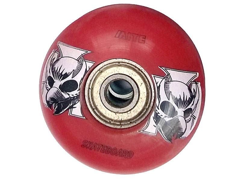 Rueda pu con rulemanes para skate.