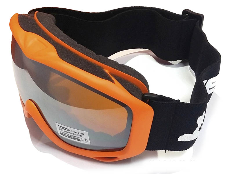 Antiparra Freeride para niño naranja mate.