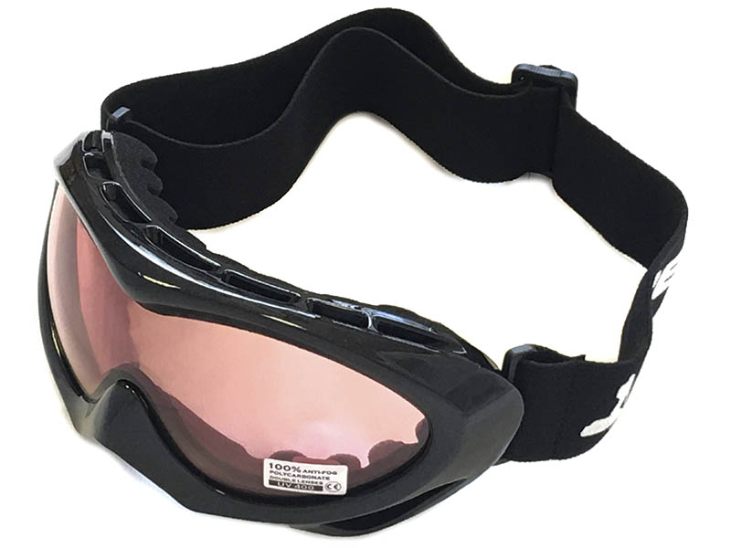 Antiparra Freeride para hombre negro brillante.