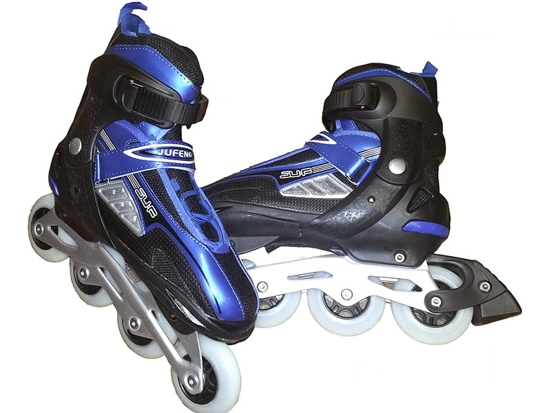 Roller Azul combinado con gris/negro.