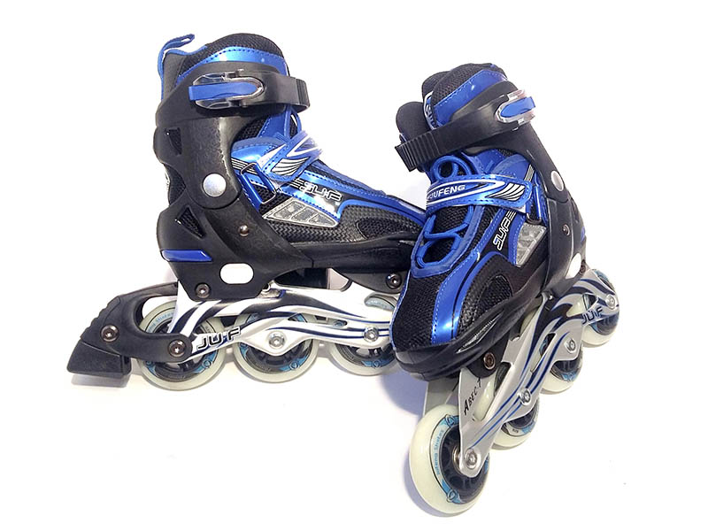 Roller Azul combinado gris/negro.