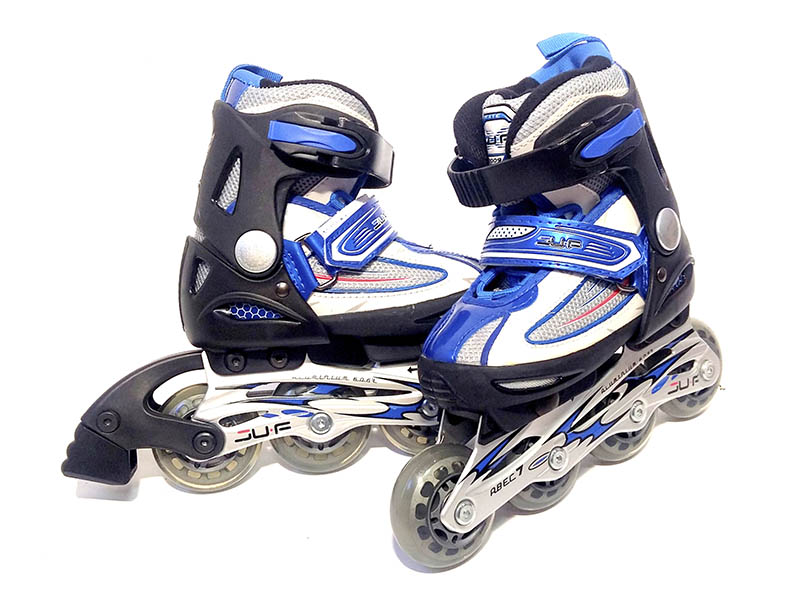 Roller Azul combinado gris/negro.