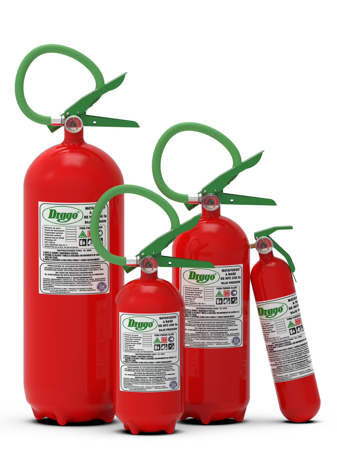 Matafuegos a base de HFC-236fa