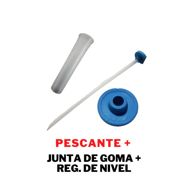 Pescante + Junta de goma + Regulador de nivel + Orings